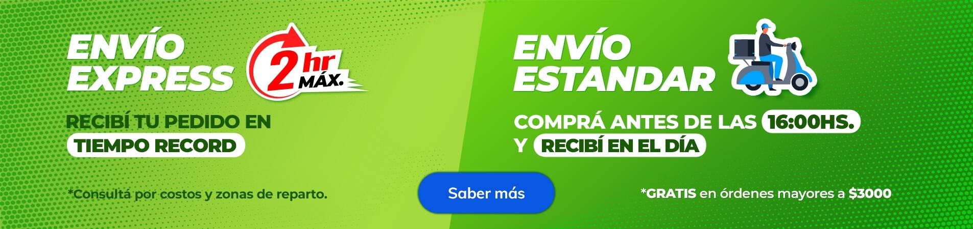 Env�o Express en 2 horas dentro de Montevideo  Carmel importaciones