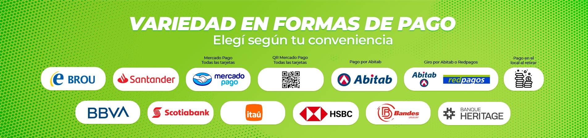 Elegi la forma de pago mas conveniente para vos  Carmel importaciones