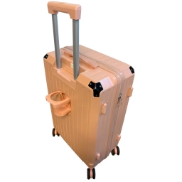 VALIJA 24 (RUEDAS 360�, ABS RESISTENTE, CERRADURA, MODERNA) ROSA