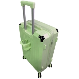 VALIJA 24 (RUEDAS 360�, ABS RESISTENTE, CERRADURA, MODERNA) VERDE