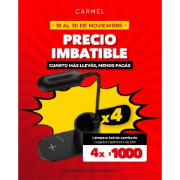 PROMO X4 - L�MPARA LED DE ESCRITORIO (CON CARGADOR INAL�MBRICO DE 10W Y PORTA LAPICES)