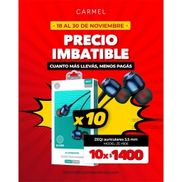 PROMO X10 - AURICULARES ZEQI 3.5MM