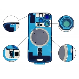 TAPA TRASERA IPHONE 15 PRO MAX BLANCO CON ENCASTRE (CON LENS PARA CAM PRINCIPAL)