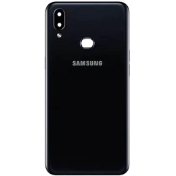 TAPA TRASERA SAMSUNG A10S A107 NEGRO (CON LENS PARA CAM PRINCIPAL)